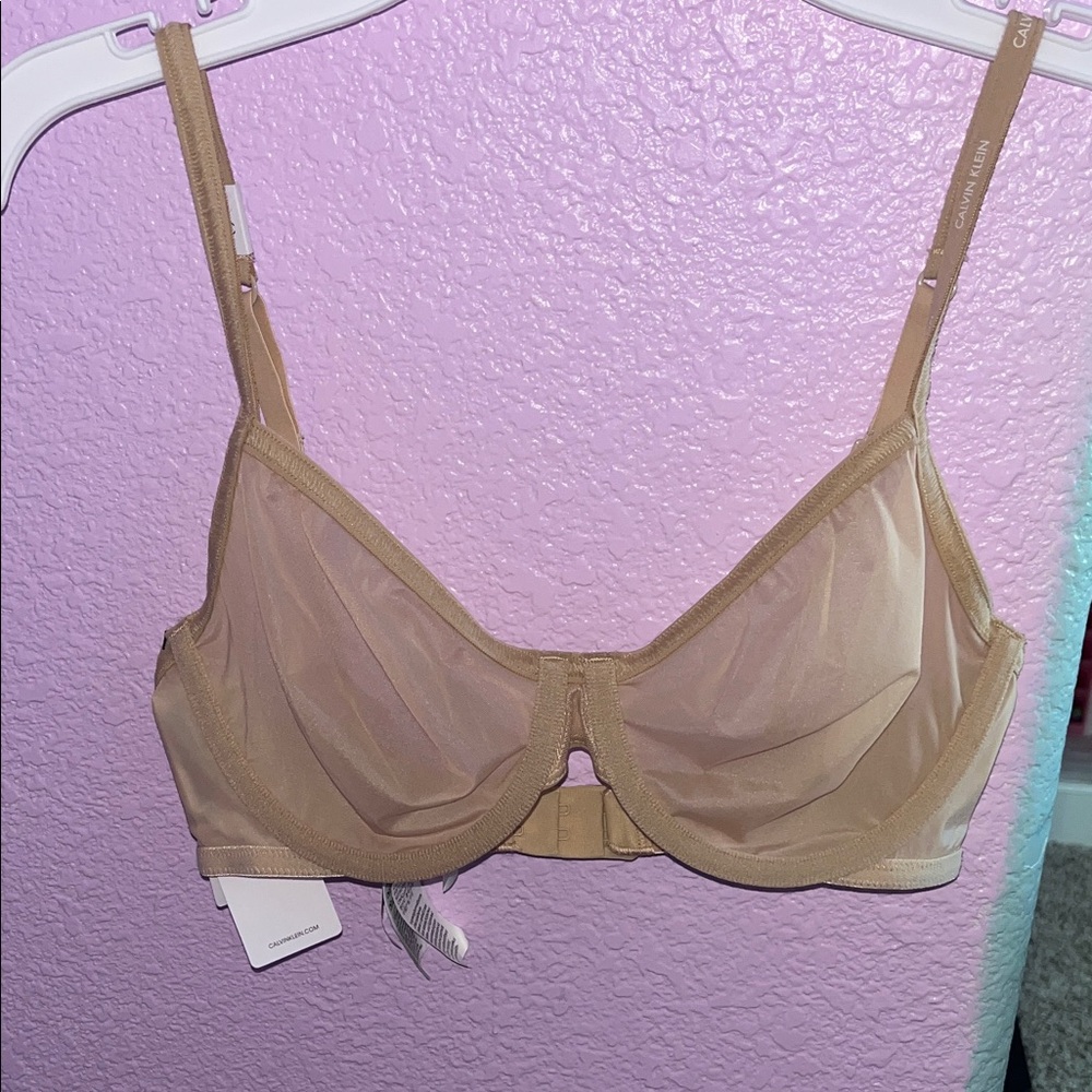 Calvin Klein Beige Sheer Bra - Picture 4 of 5